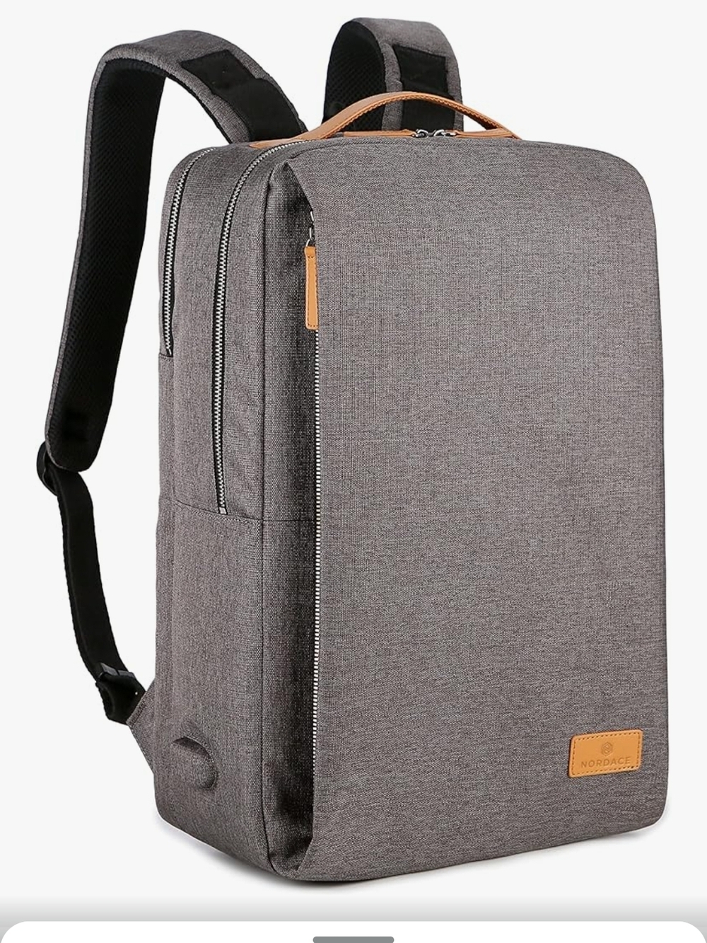 Gray Men's Backpack with Tan Accents - Everyday Carry
